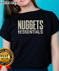 Premium Denver Nuggets Essentials NBA Logo Ladies Tee featuring vibrant team colors and a stylish design for fans.