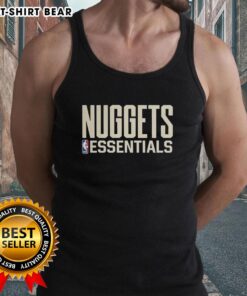 Premium Denver Nuggets Essentials NBA logo tank top, featuring vibrant colors and a stylish design for basketball fans.