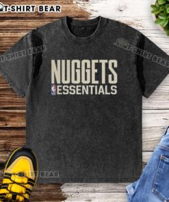 Premium Denver Nuggets Essentials NBA logo washed t-shirt in vibrant colors, perfect for basketball fans.