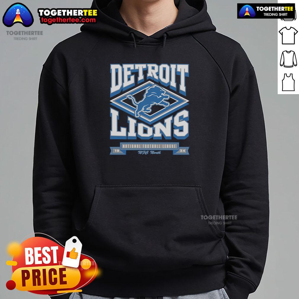 Premium Detroit Lions Heater Hoodie Premium Detroit Lions Heater Hoodie in navy blue with team logo, perfect for fans to stay warm during game day.