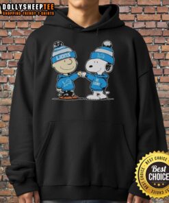 Alt Text: Premium Detroit Lions Snoopy and Charlie Brown Best Friends hoodie featuring vibrant graphics and cozy design.