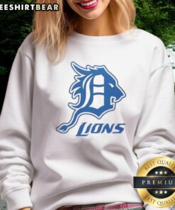 Premium Detroit Tigers and Detroit Lions logo sweatshirt featuring stylish design, perfect for sports fans.