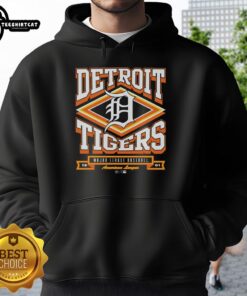 Premium Detroit Tigers Heater Hoodie in navy with logo, perfect for fans looking to stay warm and stylish.