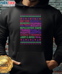 Premium Don't Stop Believing in Democracy hoodie featuring human rights and free speech design for Christmas celebrations.