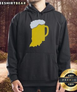 Premium Indiana Beer State Hoodie featuring a stylish design for beer enthusiasts and Indiana pride.