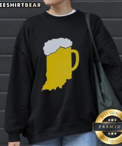 Premium Indiana Beer State sweatshirt featuring stylish design, perfect for beer enthusiasts and Indiana pride.
