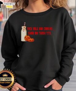 Premium Fck Milk and Cookies sweatshirt featuring bold graphic design and a cozy fit for casual wear.