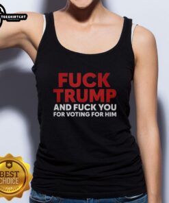 Premium tank top featuring bold 'F*ck Trump' design, perfect for outspoken voters expressing their political stance.