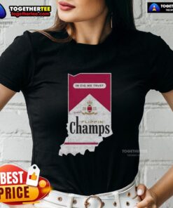 Premium Flippin Champs 'In Cig We Trust' Indiana Hoosiers Football Ladies Tee, perfect for fans and game day wear.