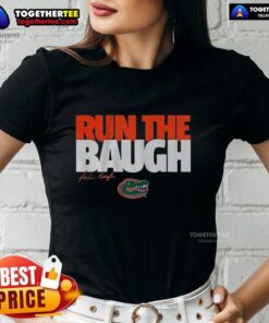 Alt Text: Premium Florida Gators Jadan Baugh Run Ladies Tee showcasing vibrant team colors and stylish design for fans.