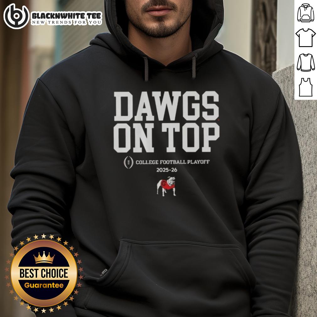 Premium Georgia Bulldogs Football 2025 Cfb Playoff Slogan Hoodie Alt Text: Premium Georgia Bulldogs Football 2025 CFB Playoff Slogan Hoodie featuring team colors and logo, perfect for fans.