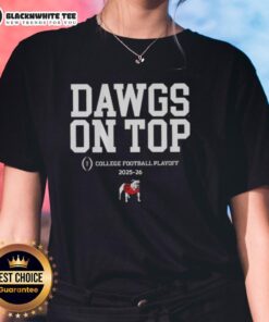 Premium Georgia Bulldogs Football 2025 CFB Playoff Ladies Tee featuring bold team slogan and stylish design.
