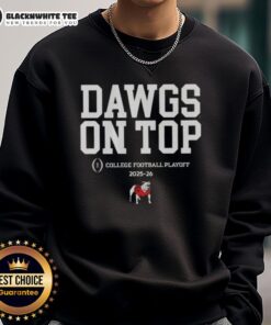 Alt Text: Premium Georgia Bulldogs Football 2025 CFB Playoff slogan sweatshirt showcasing team spirit and style.