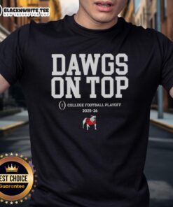 Premium Georgia Bulldogs Football 2025 CFB Playoff slogan T-shirt featuring team colors and logo for fans.