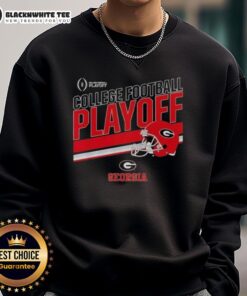 Premium Georgia Bulldogs Football 2025 CFB Playoff Stripe Sweatshirt featuring team colors and logo for avid fans.