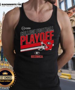 Premium Georgia Bulldogs Football 2025 CFB Playoff Stripe Tank Top featuring team colors and logo for fans.