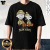 Premium Georgia Tech Yellow Jackets X Snoopy and Charlie Brown T-Shirt featuring vibrant graphics and a comfortable fit.