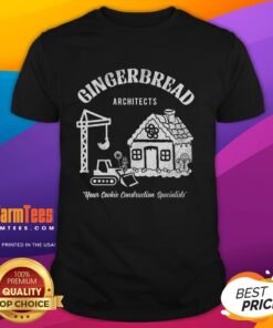 Premium Gingerbread Architects T-Shirt for cookie construction specialists, featuring a fun design for baking enthusiasts.