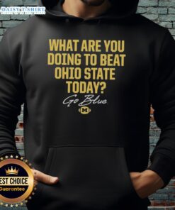 Premium Go Blue 2025 hoodie featuring Ohio State Buckeyes vs Michigan Wolverines design for game day fans.