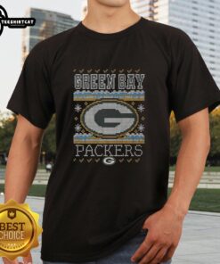 Premium Green Bay Packers Holiday T-Shirt featuring festive design and team colors, perfect for fans this season.