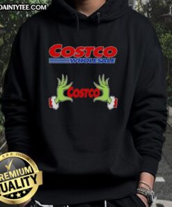 Premium Grinch Hands Love hoodie from Costco Wholesale, perfect for festive Christmas celebrations and cozy winter wear.