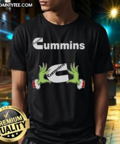 Premium Grinch Hands Love Cummins Christmas T-Shirt design featuring festive graphics and vibrant colors for holiday cheer.