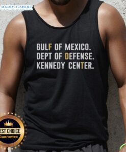 Premium Gulf of Mexico Dept of Defense Kennedy Center tank top featuring a stylish design, perfect for casual wear.