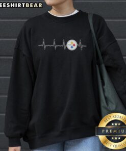 Premium Heartbeat Pittsburgh Steelers Football Logo Graphic Sweatshirt featuring a bold team logo on a stylish design.