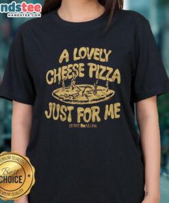 Premium Home Alone Cheese Pizza tee for ladies, featuring a fun design perfect for pizza lovers and movie nights.