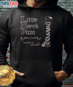 Alt Text: Premium Home Alone Little Nero's Pizza hoodie featuring vibrant graphics and cozy design for fans of the classic movie.