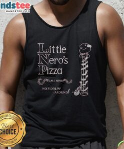 Premium Home Alone Little Nero's Pizza tank top featuring vibrant graphics and a comfortable fit for fans of the classic movie.