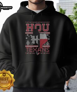 Premium Houston Texans Holiday Hoodie featuring team logo and festive design, perfect for fans celebrating the season.