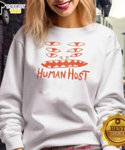 Premium Human Host Sweatshirt featuring a stylish design, perfect for casual wear and showcasing unique fashion trends.
