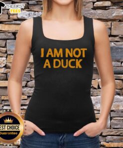 Premium I Am Not A Duck Tank Top featuring a playful graphic, perfect for casual outings and summer wear.