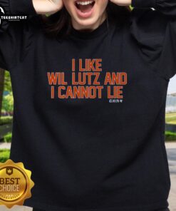 Premium 'I Like Wil Lutz And I Cannot Lie' sweatshirt featuring a stylish design for fans of Wil Lutz and cozy fashion.