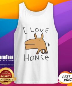 Premium I Love Horse Meme Tank Top featuring a humorous horse graphic, perfect for casual wear and horse lovers.