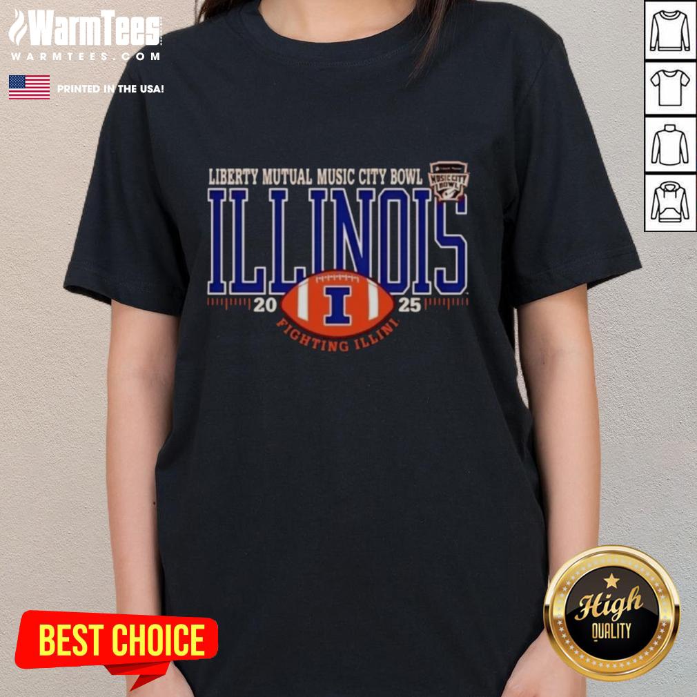 premium-illinois-fighting-illini-2025-liberty-mutual-music-city-bowl-logo-ladies-tee Premium Illinois Fighting Illini 2025 Liberty Mutual Music City Bowl logo on a stylish ladies tee design.