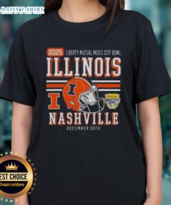 Alt Text: Premium Illinois Fighting Illini Football 2025 Liberty Mutual Music City Ladies Tee in vibrant team colors.