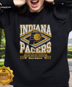 Premium Indiana Pacers Heater Sweatshirt in navy blue, featuring team logo, perfect for fans and cold-weather wear.