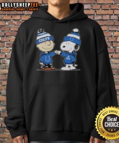 Premium Indianapolis Colts Snoopy and Charlie Brown Best Friends Hoodie featuring vibrant graphics and cozy design.