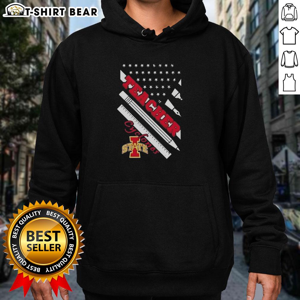 Premium Iowa State Cyclones X Teacher American Flag Hoodie Premium Iowa State Cyclones X Teacher hoodie featuring an American flag design, perfect for fans and educators.