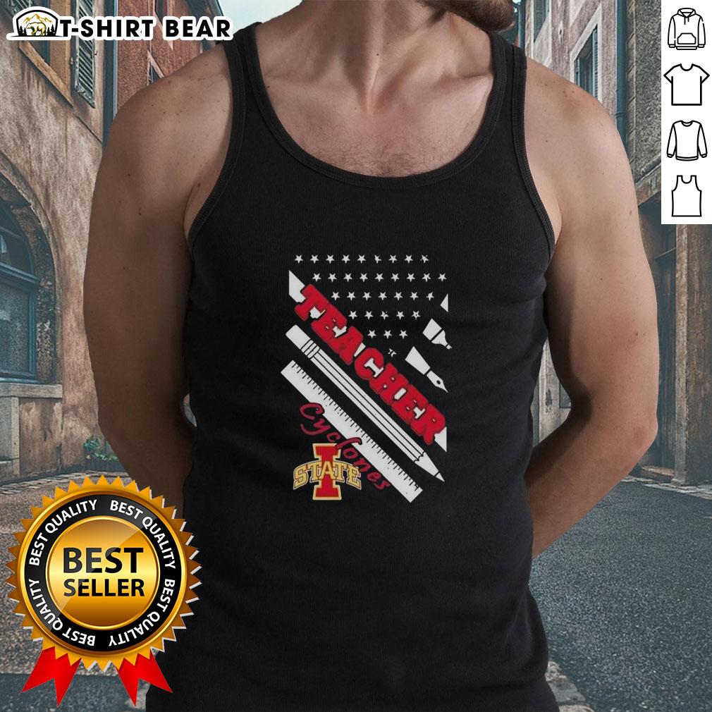 Premium Iowa State Cyclones X Teacher American Flag Tank Top Premium Iowa State Cyclones X Teacher American Flag Tank Top for stylish fans celebrating their team spirit.