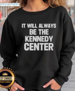 Premium Kennedy Center sweatshirt in navy blue, featuring a stylish design and cozy fit, perfect for any fan.