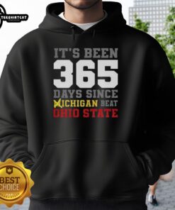 Premium hoodie celebrating 356 days since Michigan beat Ohio State, featuring bold graphics and a stylish design.