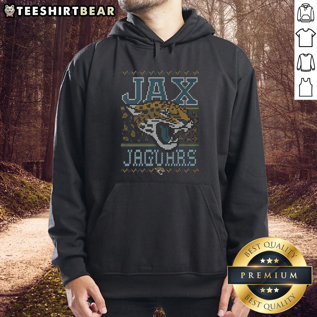 premium-jacksonville-jaguars-holiday-hoodie Premium Jacksonville Jaguars Holiday Hoodie featuring team colors and logo, perfect for winter sports fans.