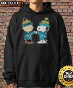 Alt Text: Premium Jacksonville Jaguars Snoopy and Charlie Brown Best Friends Hoodie featuring vibrant graphics and cozy design.