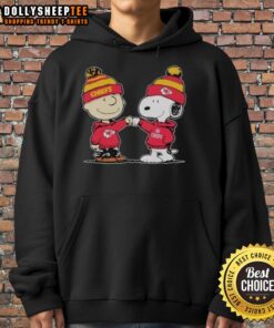 Premium Kansas City Chiefs Snoopy and Charlie Brown Best Friends hoodie featuring vibrant graphics and cozy design.