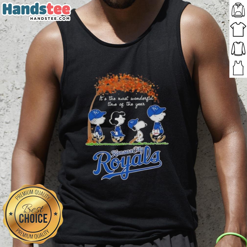 premium-kansas-city-royals-x-peanuts-snoopy-and-friends-autumn-its-the-most-wonderful-time-of-the-year-tank-top Alt Text: Premium Kansas City Royals X Peanuts Snoopy and Friends tank top for autumn, celebrating the most wonderful time of the year.