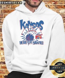 Premium Kansas Jayhawks Beak 'Em Hawks Slam Hoodie featuring vibrant team colors and logo, perfect for fans.