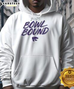 Alt Text: Premium Kansas State Wildcats 2025 Bowl Bound Hoodie in purple, showcasing team logo and stylish design for fans.
